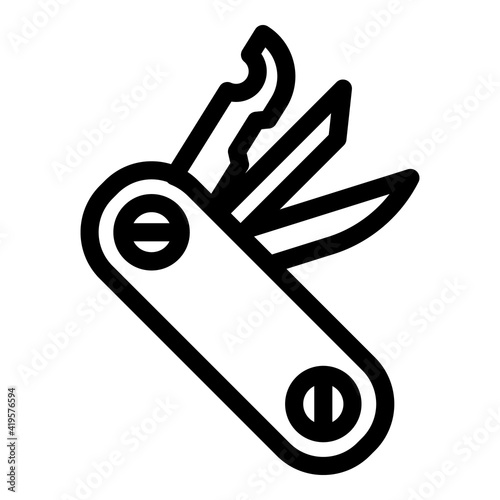 Multitool purpose icon. Outline Multitool purpose vector icon for web design isolated on white background
