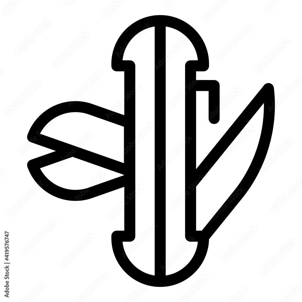 Multitool opener icon. Outline Multitool opener vector icon for web design isolated on white background Multitool opener icon. Outline Multitool opener vector icon for web design isolated on white background