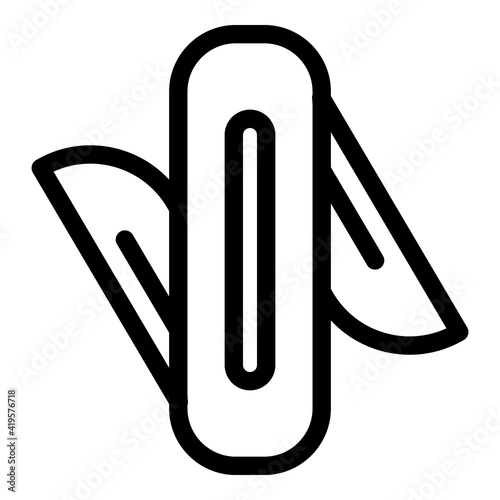Multitool small knife icon. Outline Multitool small knife vector icon for web design isolated on white background