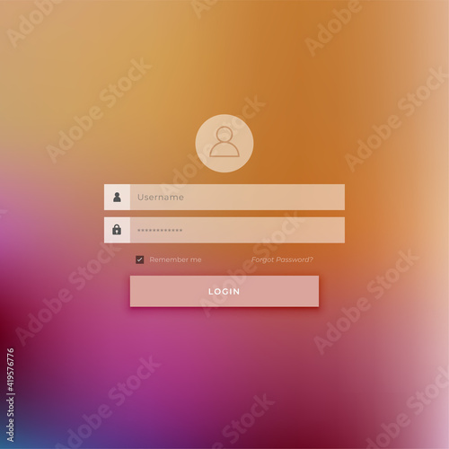 modern login page template design