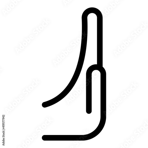 Hand gesture stop icon. Outline Hand gesture stop vector icon for web design isolated on white background