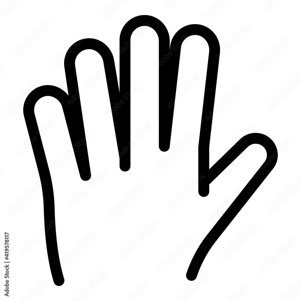 Five Finger Hand Vector Art PNG Images