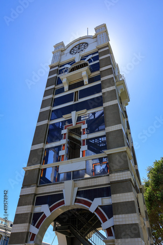 The clock tower in New Plymouth, New Zealand photo