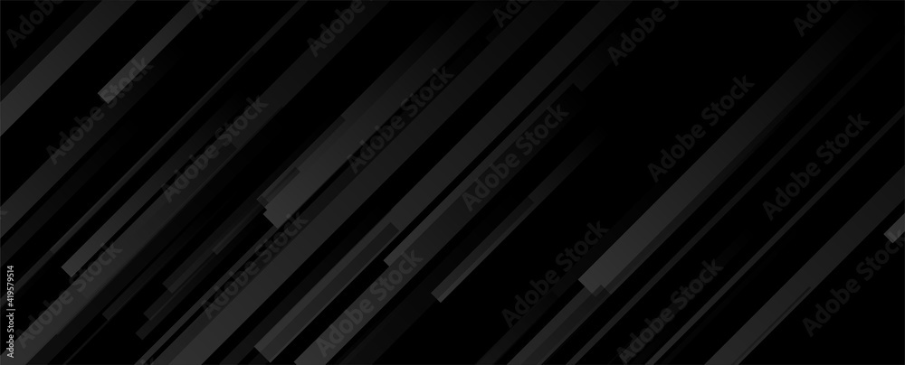 Obraz premium Black minimal composition with geometric diagonal shapes. Abstract dark vector concept tech background