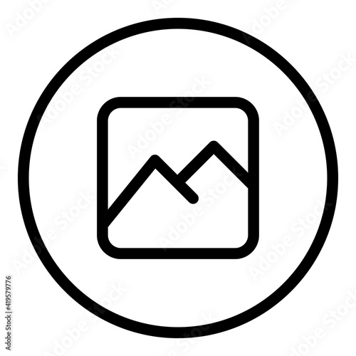 Upload picture interface icon. Outline Upload picture interface vector icon for web design isolated on white background