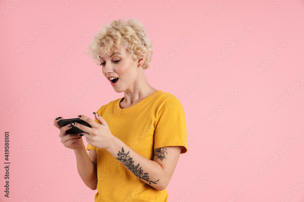 Portrait of a young blonde girl with curly blonde hair Portrait of a young blonde girl with curly blonde hair