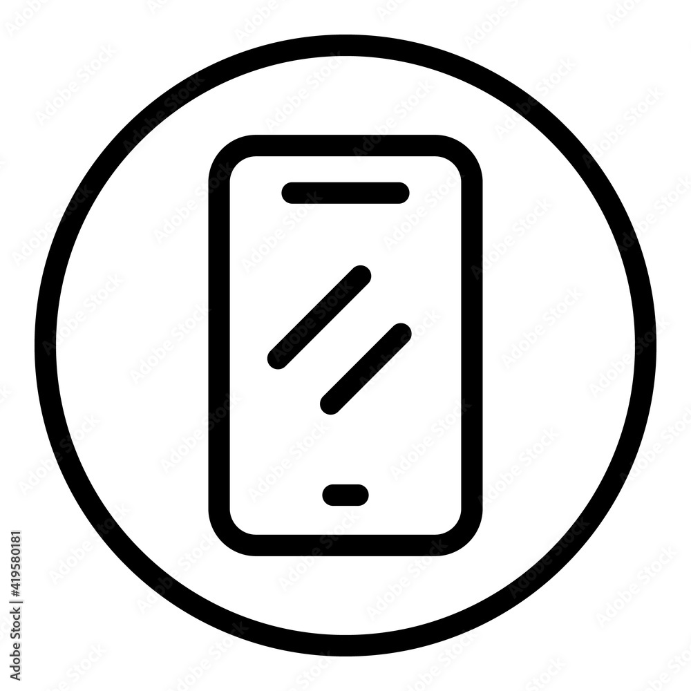 Phone interface icon. Outline phone interface vector icon for web design isolated on white background Phone interface icon. Outline phone interface vector icon for web design isolated on white background