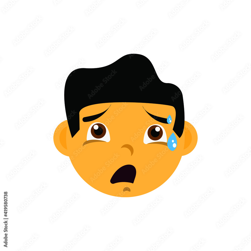 Fototapeta premium panic emoticon character