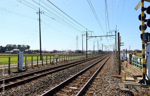 線路 鉄道 田舎 風景