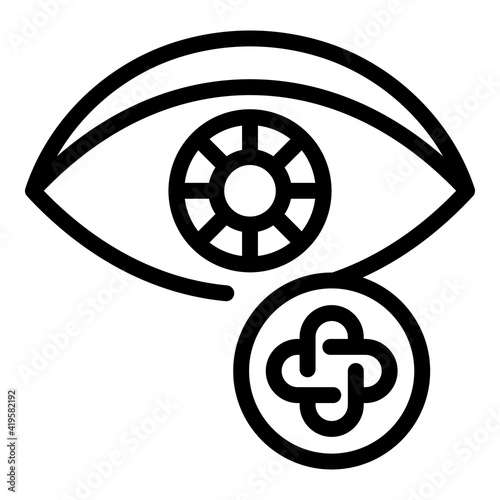 Optometry icon. Outline Optometry vector icon for web design isolated on white background