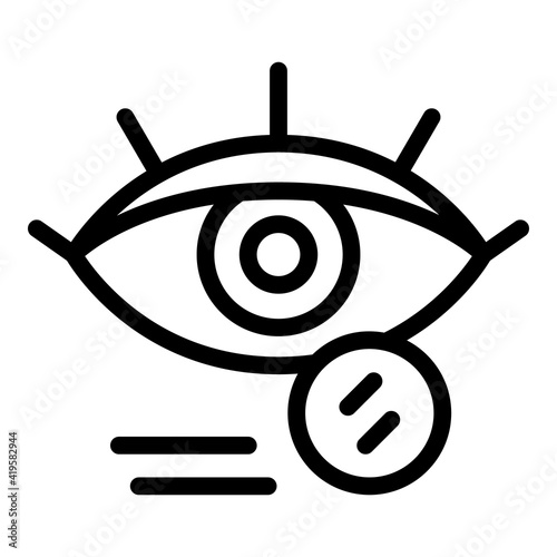 Eyes cataract icon. Outline Eyes cataract vector icon for web design isolated on white background