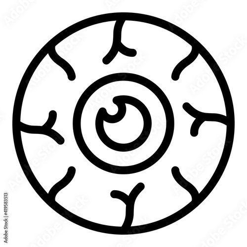 Eye tired surgery icon. Outline Eye tired surgery vector icon for web design isolated on white background