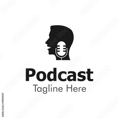 Illustration Vector Graphic of Podcast Logo. Perfect to use for Technology Company