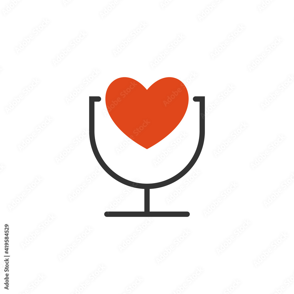 Illustration Vector Graphic of Love Podcast Logo. Perfect to use for Technology Company Illustration Vector Graphic of Love Podcast Logo. Perfect to use for Technology Company