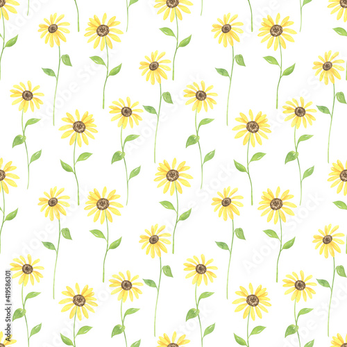 Fototapeta Naklejka Na Ścianę i Meble -  Sunflowers Seamless Pattern