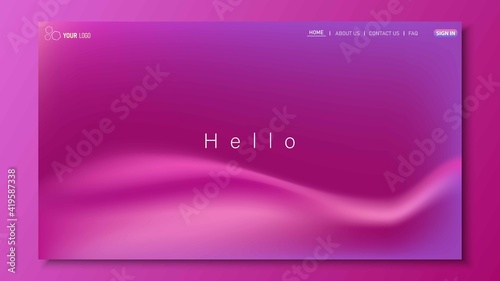 Minimalist landing page background. Website UI design background. Eps 10 vector