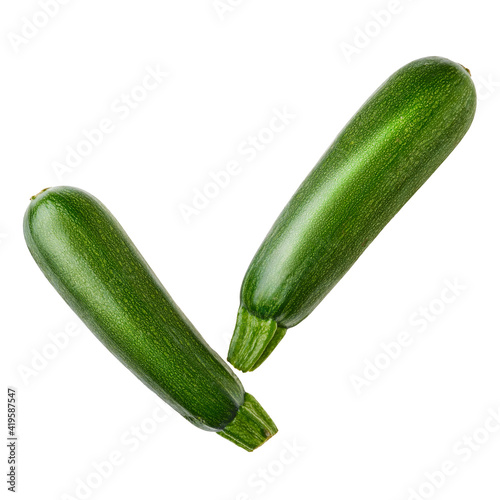 Top view of fresh zucchini photo