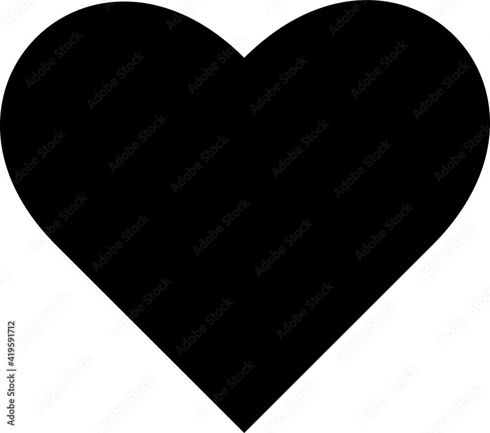 Heart Icon Vector on transparent background. Perfect Love symbol ...