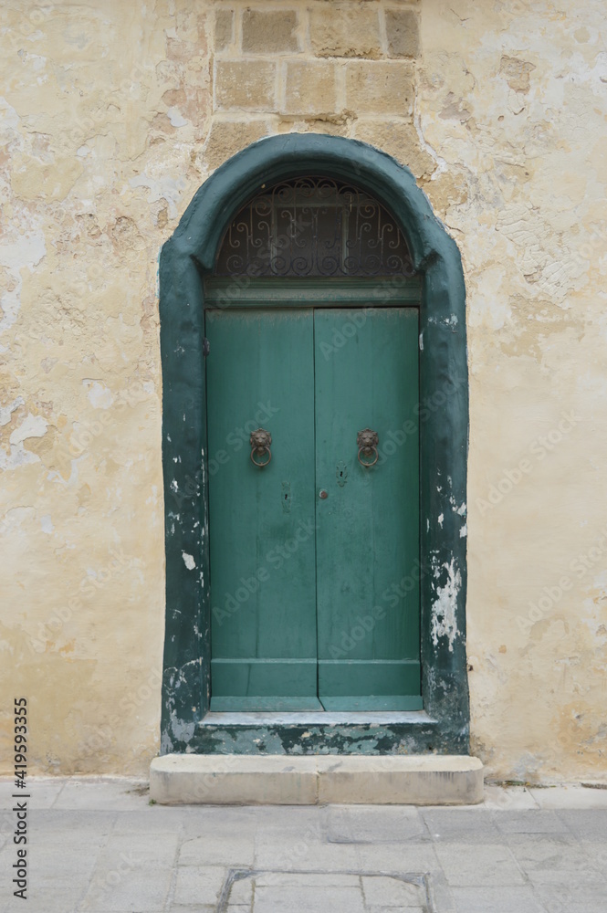 Fototapeta premium old blue door