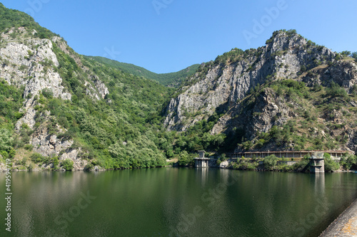 Ladscape of Krichim Reservoir at Rhodopes Mountain, Bulgaria photo