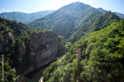 Ladscape of Krichim Reservoir at Rhodopes Mountain, Bulgaria photo