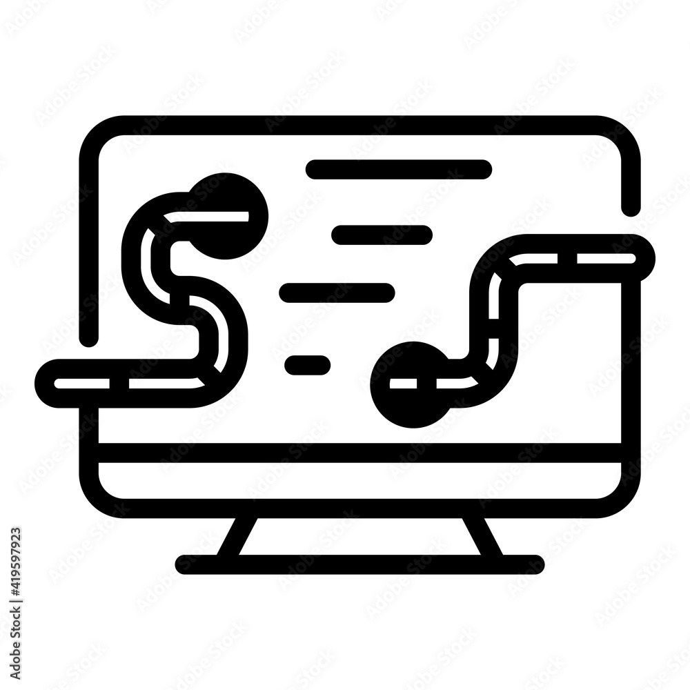 Web malware icon. Outline web malware vector icon for web design isolated on white background Web malware icon. Outline web malware vector icon for web design isolated on white background