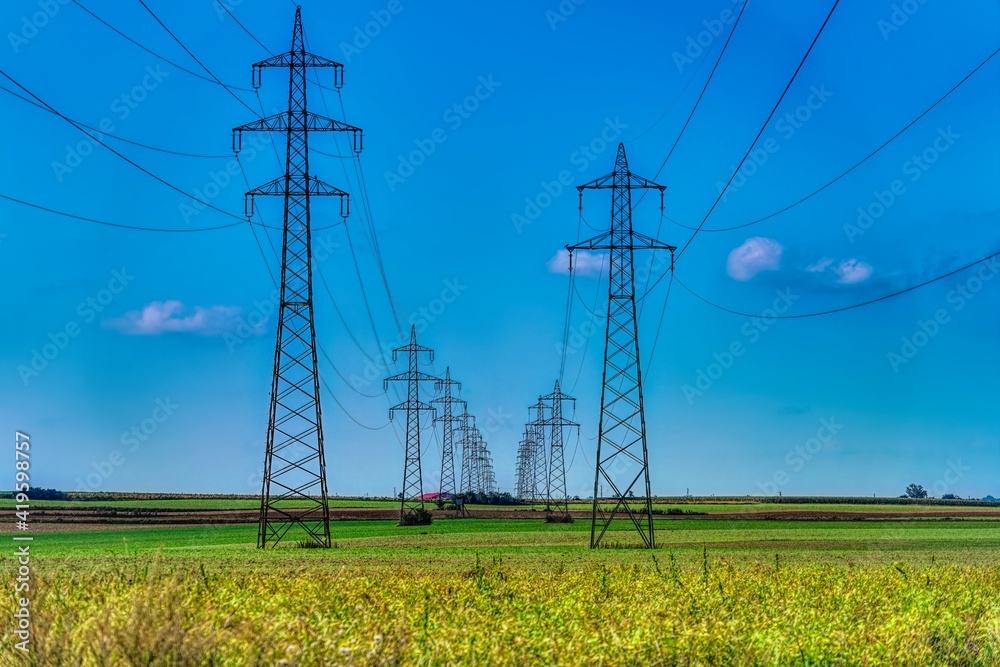 High Voltage Pylons Lower Austria