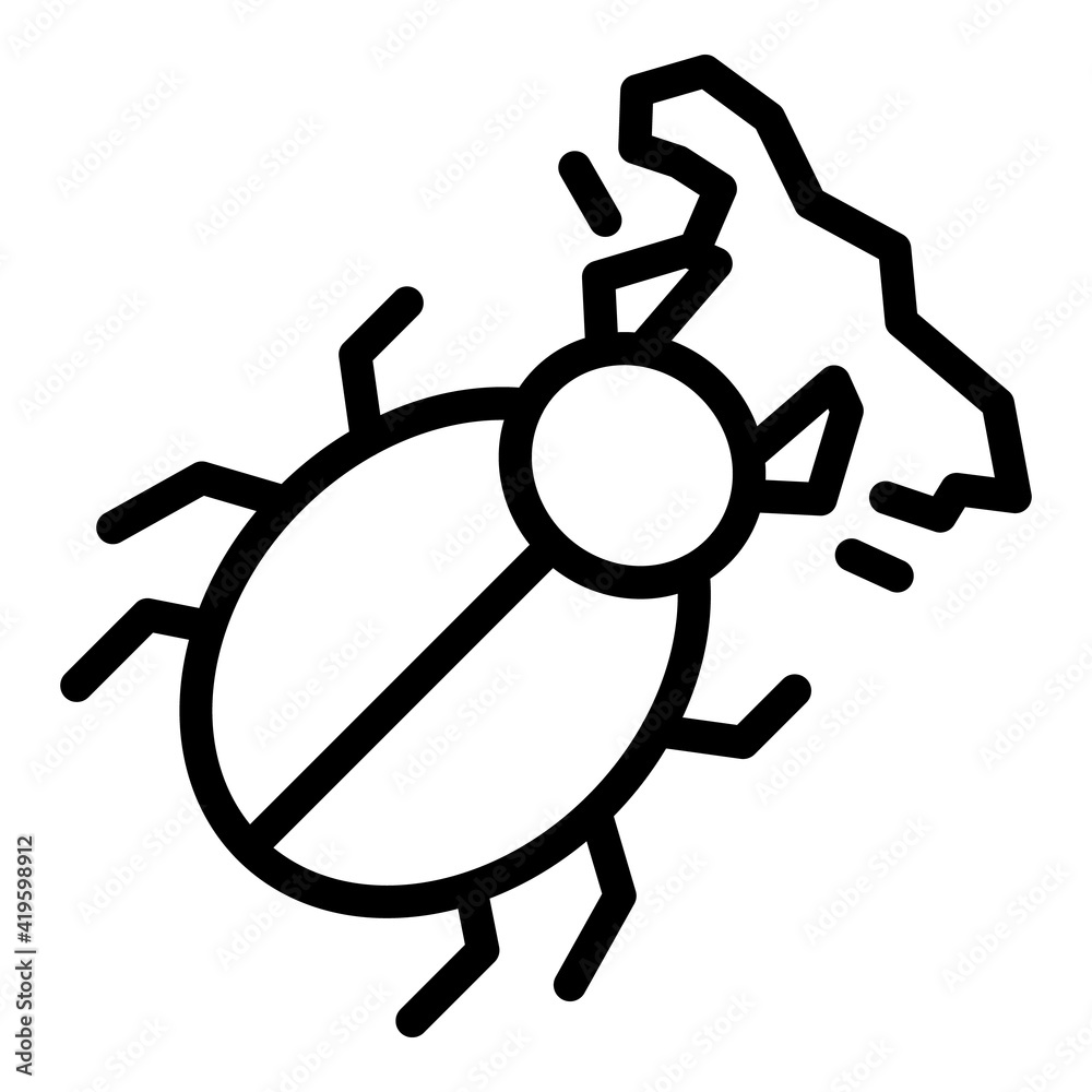Virus infection bug icon. Outline virus infection bug vector icon for web design isolated on white background Virus infection bug icon. Outline virus infection bug vector icon for web design isolated on white background