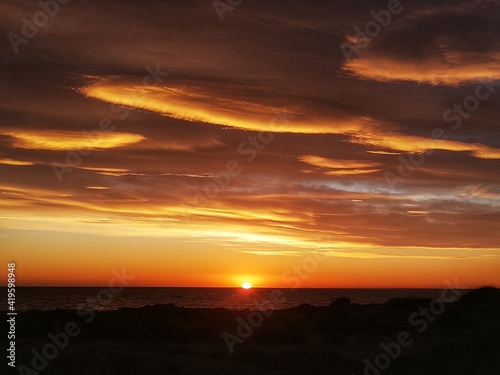 sunset in the mountains