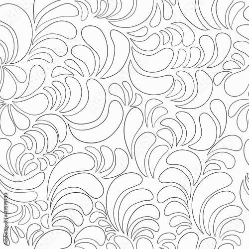 Abstract doodle floral vector seamless pattern