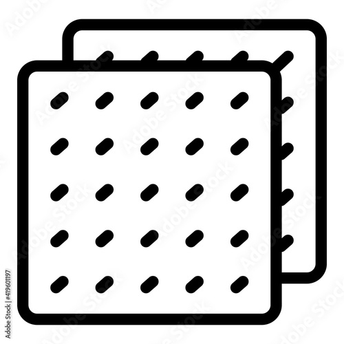 Nail buffer icon. Outline nail buffer vector icon for web design isolated on white background