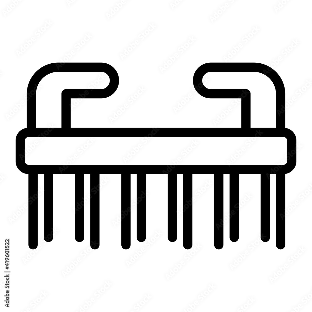 Nail brush icon. Outline nail brush vector icon for web design isolated on white background Nail brush icon. Outline nail brush vector icon for web design isolated on white background