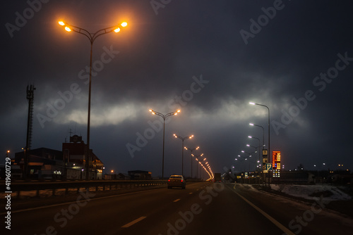 Country evening road
