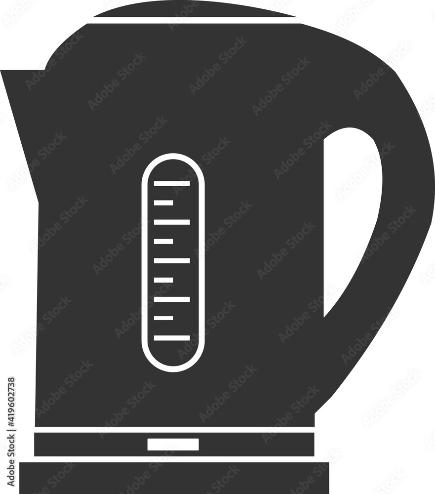Vector icon of an electric kettle for boiling water. Vector icon of an electric kettle for boiling water.
