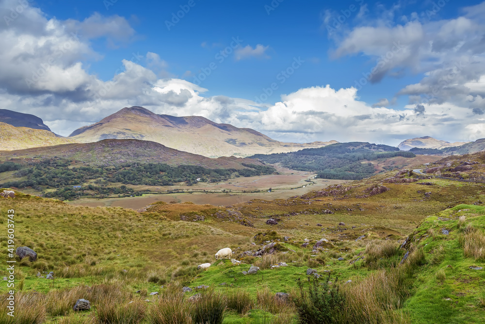 Landscape in Ring of Kerry, Ireland
