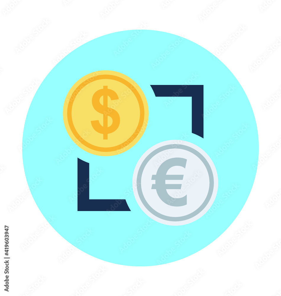 Currency Exchange Vector Icon Currency Exchange Vector Icon