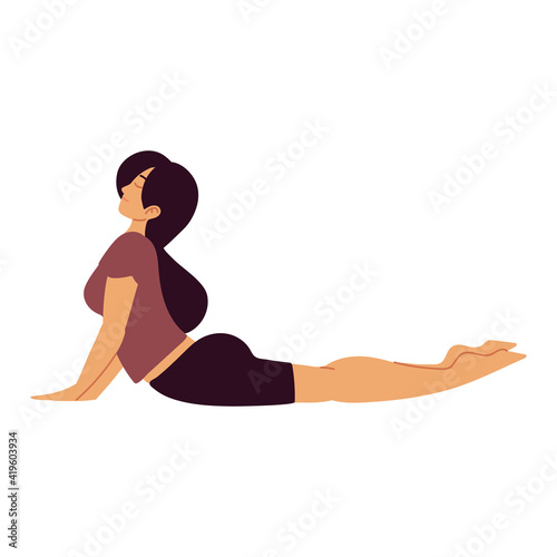 girl practicing yoga