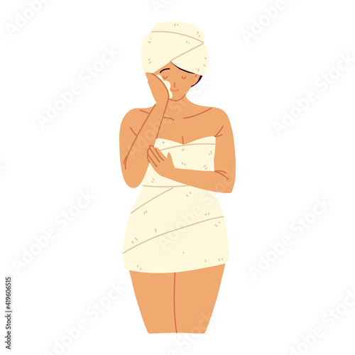 woman in towel