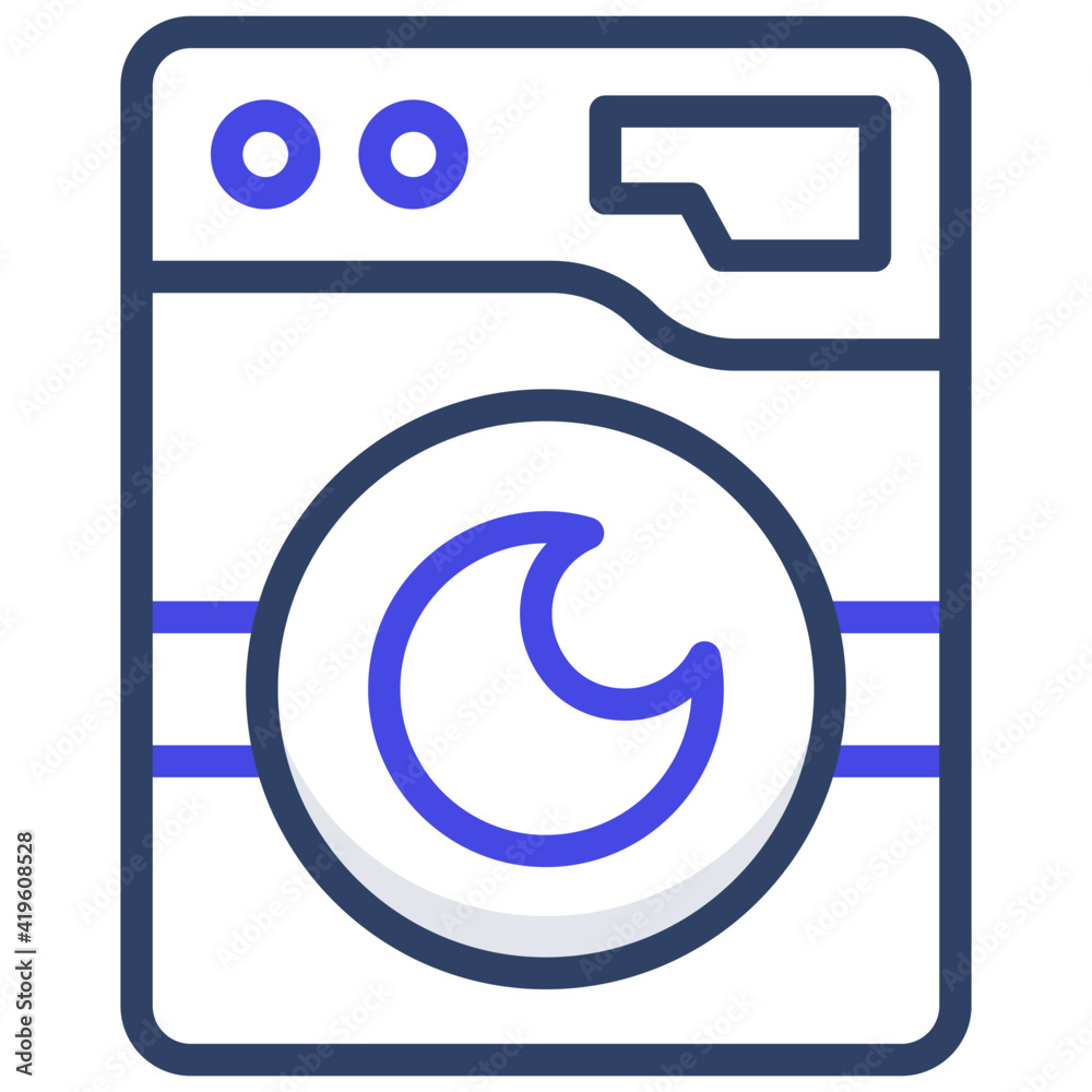 A outline design, icon of washing machine A outline design, icon of washing machine