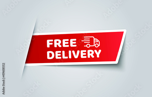 free delivery banner. Vector illustration decorative design
