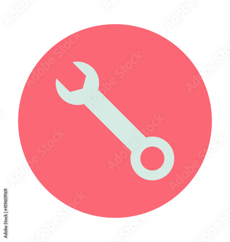 Wrench Colored Vector Icon