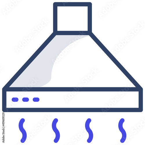 A outline design, icon of kitchen hood