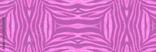 Pink Tiger Leather Texture. Psychedelic Abstract Stripes. Seamless Animal Background. Wild Ethnic Fabric. Zebra Leather Print. Seamless Camouflage Fashion Lines. Purple Tiger Leather Print.