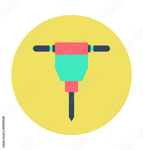 Gimlet Machine Colored Vector Icon 