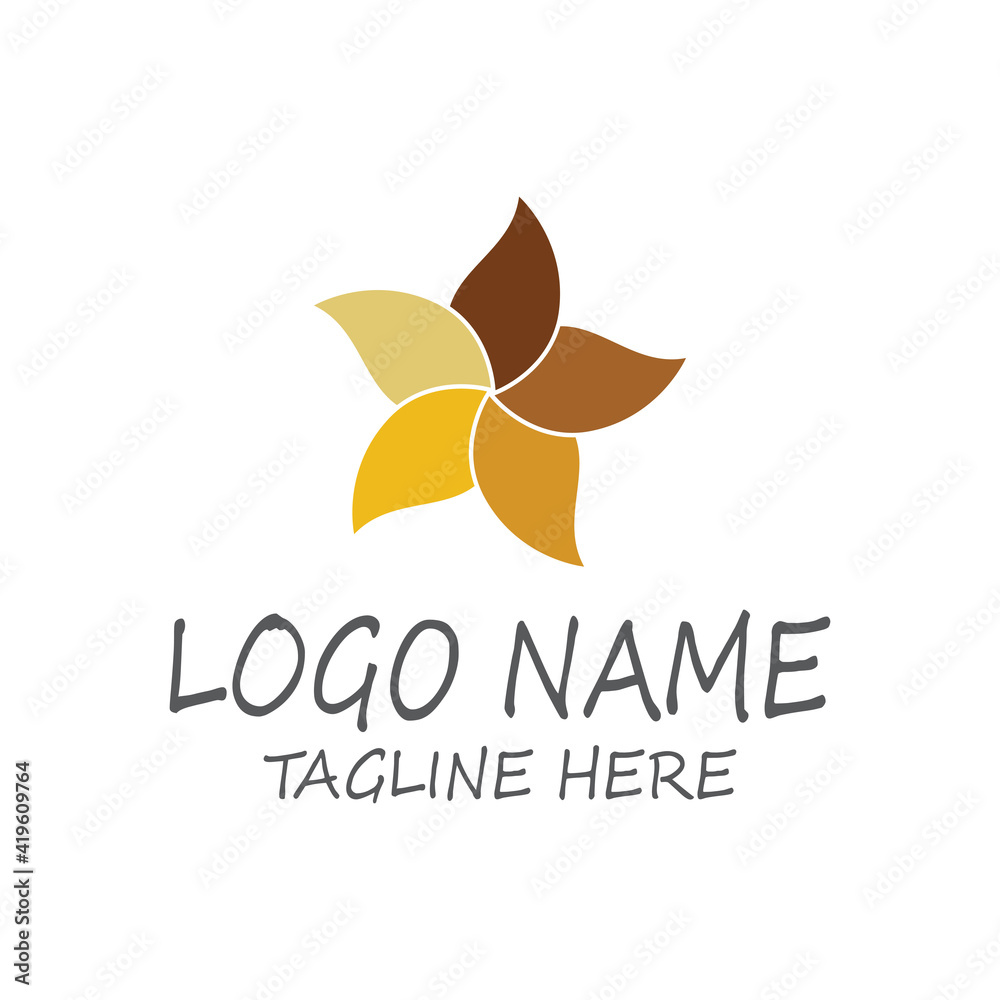 Obraz premium Beauty plumeria icon flowers design illustration Template