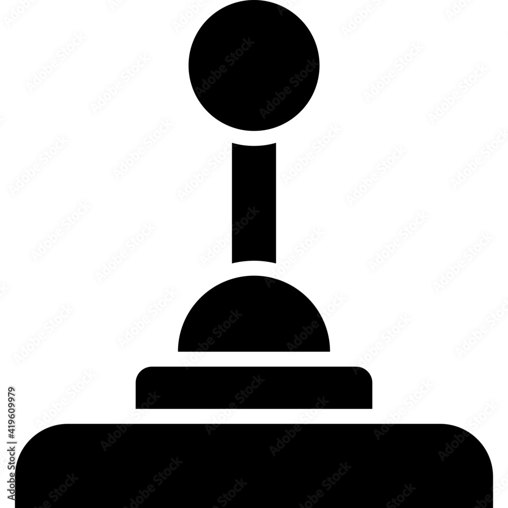 A glyph design, icon of joystick A glyph design, icon of joystick