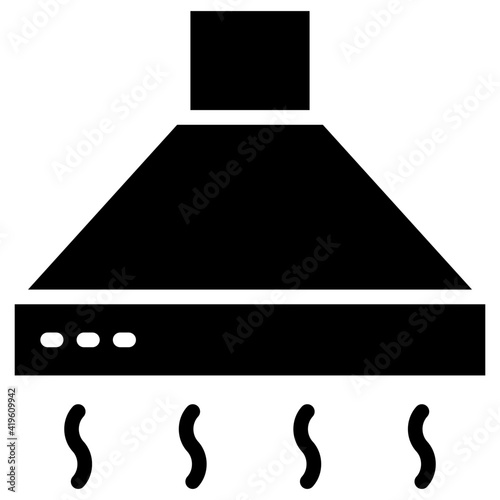 A solid design, icon of kitchen hood