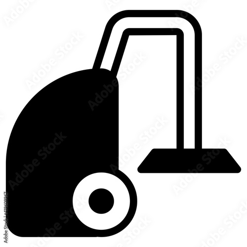 A solid design, icon of vacuum cleaner
