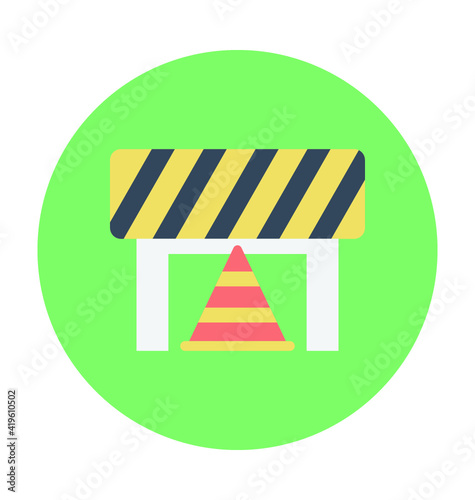 Under Construction Colored Vector Icon 