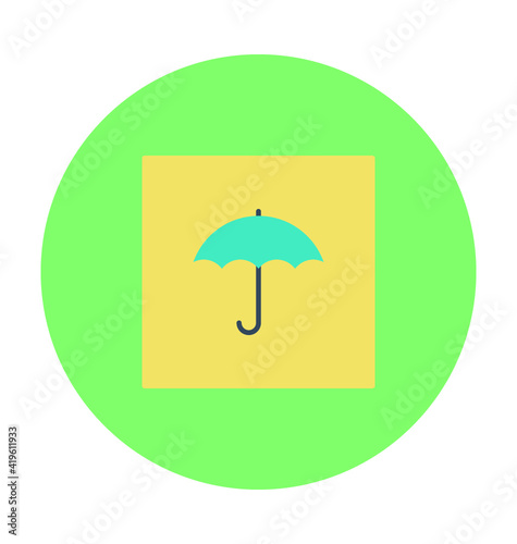 Rain Protection Colored Vector Icon